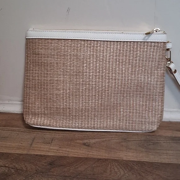 Nanette Lepore Straw Clutch Wristlet - Picture 3 of 6